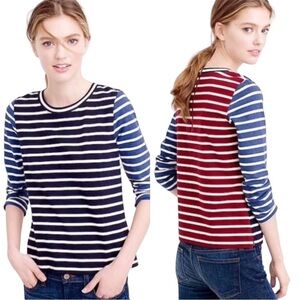 J. Crew Mixed Stripe T-Shirt, EUC